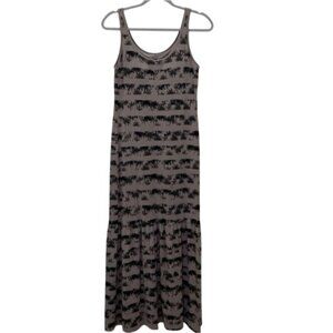 Tomas Maier Uniqlo Palm Tree Print Sleeveless Tank Maxi Dress Large Vacation